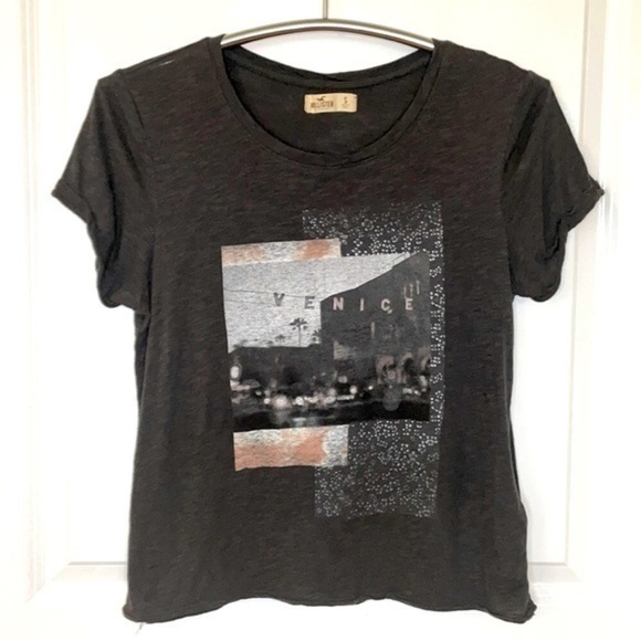 HOLLISTER | Women’s Charcoal Gray “VENICE” HOLLISTER Shirt Size Small - Picture 1 of 6